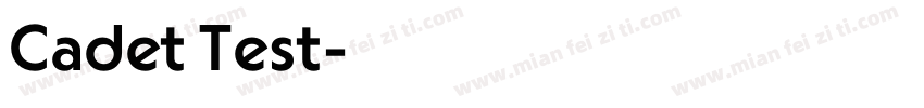 Cadet Test字体转换